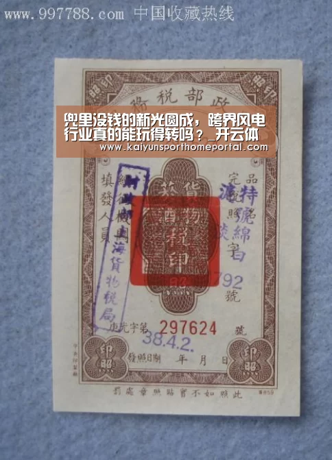 兜里没钱的新光圆成,跨界风电行业真的能玩得转吗?_开云体育(图1) 开云体育